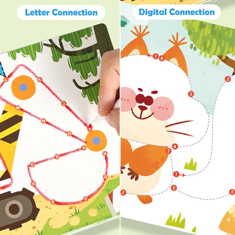 Non-Toxic Pen Control Training Cards For Preschool Reusable Alphabet Numbers Tracing Learning Activity Busy Book Educational Toy For Kids