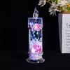 1Pc/2Pcs Eternal Flower Flameless Candles LED Flickering Pillar Candles Valentine's Day Night Light for Wedding Home Decor