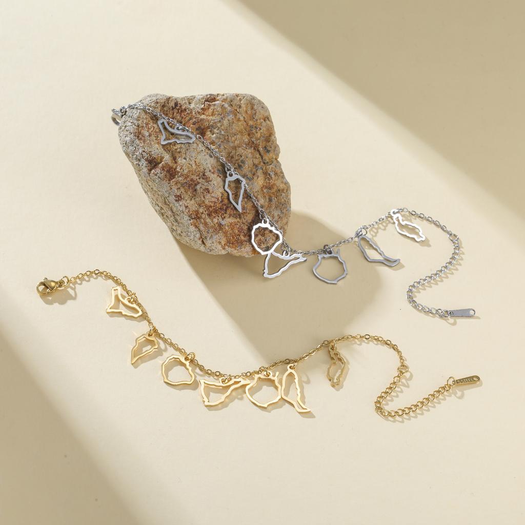 Stainless Steel Canary Islands Bracelet La Palma Ei Hierro La Gomera Tenerife Gran Canaria Fuerteventura Lanzarote Bracelet