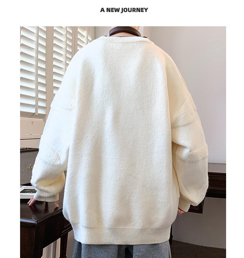 Herren Roter Festlicher Grobstrick Häkelpullover, Winter Zweiteiliger Pullover