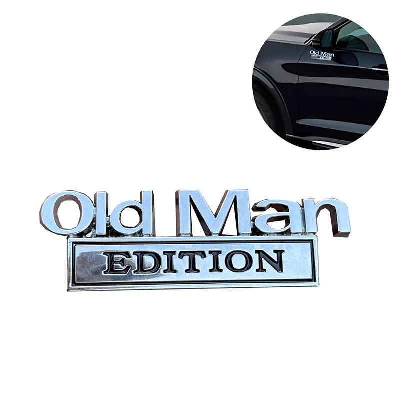 

Эмблема автомобиля Old Man Edition, 3D металлическая наклейка-значок для автомобиля, грузовика, внедорожника, мотоцикла, забавная всепогодная табличка-наклейка