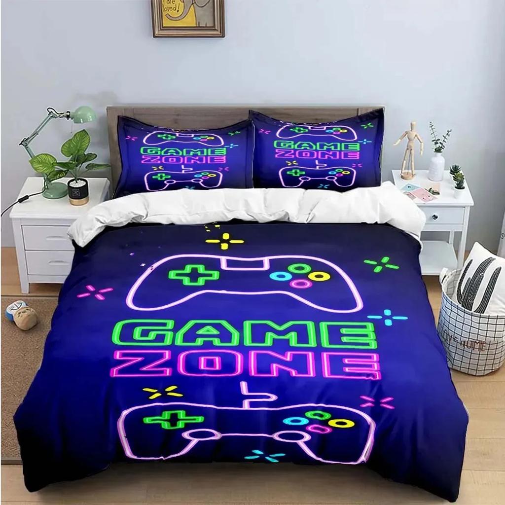 Gamer Controller Print Bedding Sets Exquisite Bed Supplies Set Duvet Cover Bed Comforter Set Bedding Set Luxury Birthday Gift