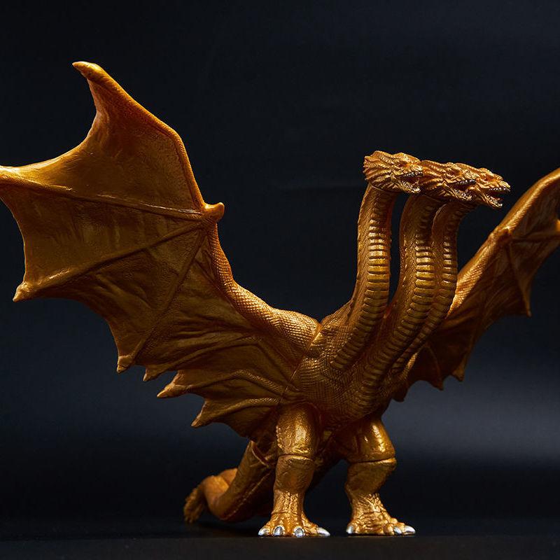 18CM Godzilla VS King Kong 3 Têtes Drago King Ghidorah Gorille Godzilla Colle Souple Figurine d'Action Jouet de Collection