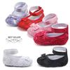 2024 Newborn Baby Girls Kid Prewalker Lovely Bow Infant Toddler Princess First Walkers Soft Soled