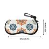 2D-Boho Floral Print Protective Glasses Case, Vintage Mandala Pattern Sunglasses Case, Portable Eyewear Holder Pouch, Lightweight Travel Spectacle Sto