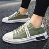 Men's Shoes Canvas Shoe Summer Breathable Comfortable Men Sneakers Casual Walking Flats Lace-up Trendy Man Vulcanized Shoes 2024
