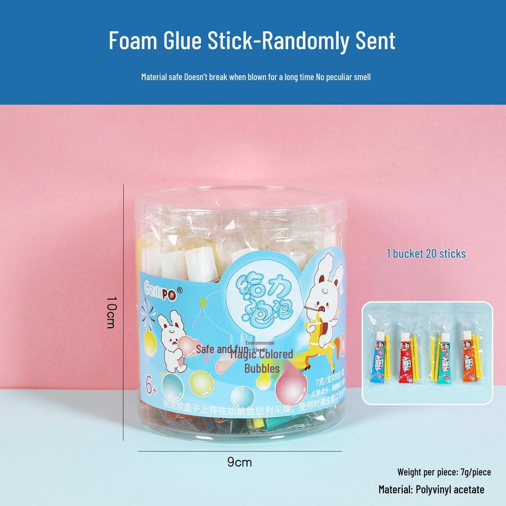 Seven-Color Bubble Gum Set - Unbreakable Bubble Ball Toy for Kids, Creative Gift for Students