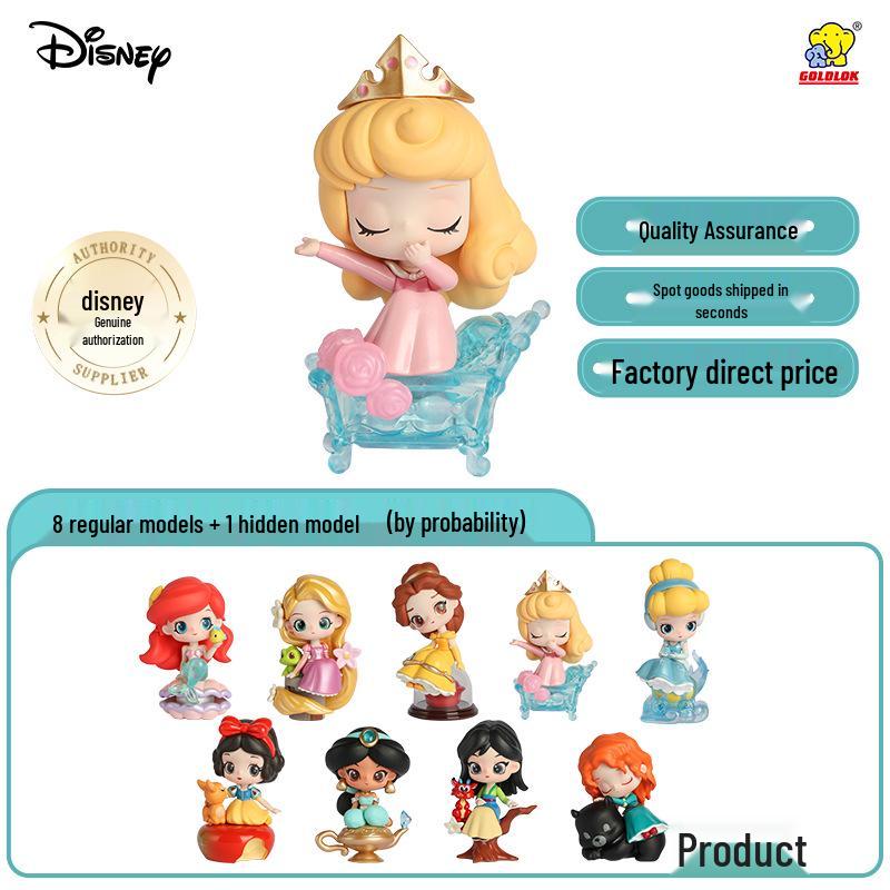 Disney Princess Fairy Tale Town Blind Box Figurine - Desktop Doll Ornament Birthday Gift for Girls