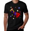 Funny Rubber Chicken Superhero Cartoon Tshirt Fashion Casual Short Sleeve Tshirt