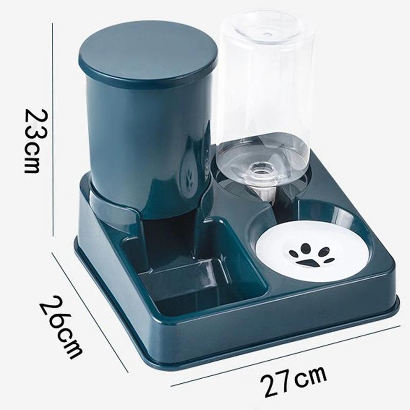 Hrănitor automat pentru animale de companie Set distribuitor de apă Separare uscată umedă Recipient pentru hrană pentru câini Fântână cu apă Hrănitori antiderapante pentru pisici Articole pentru animale de companie