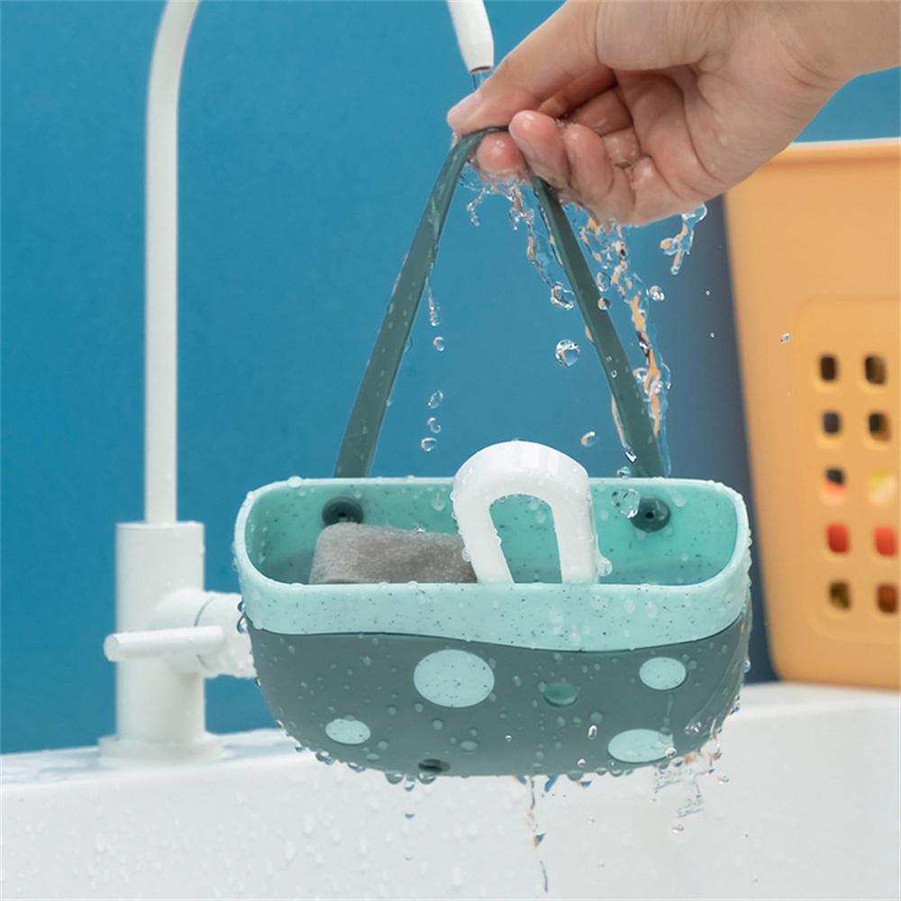 Kitchen Sink Hanging Drain Basket Multi-use Tap Hanging Strainer Organizer