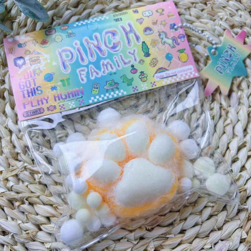 Plush Cat Claw Stress Reliever with Jelly Wax for Girls, Slow Rebound, and Flocking. Great for Decompression!