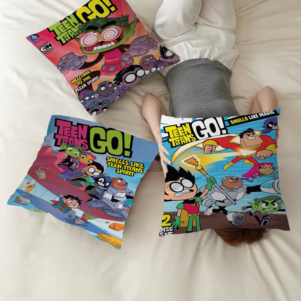 T-Teen T-Titans Go Stitch Glücksdrache Kissenbezug Sofakissenbezug Heimzimmer Dekoration Kindergeschenk