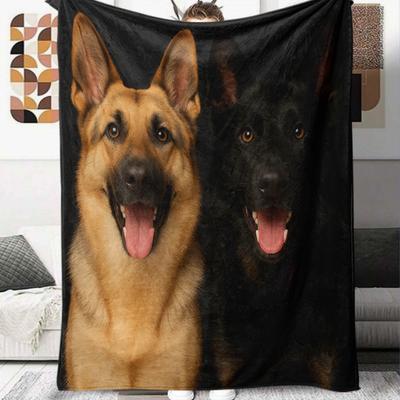 1Pc Cartoon Print Flannel Blanket, High Quality Comfortable for All Seasons, Home Decor, Warmth and Comfort, Perfect for Christmas Birthday Gift