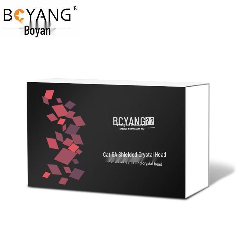 Boyang Cat6A Shielded RJ45 Modular Plug 10 Pcs