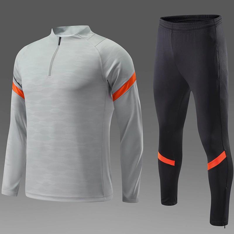 Kids Adult Soccer Uniform Set Long Sleeve Training Match Jersey Kit Sportswear