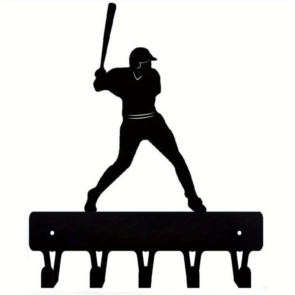 Baseball Bat Key Holder Iron Wall Art Coat Rack Metal Organizer TY1057 чёрный