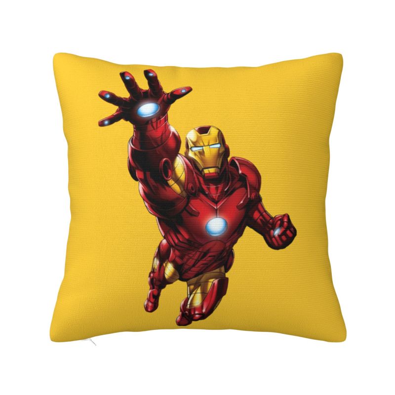Custom Disney Iron Man Marvel Film Pillow Case 45x45cm Living Room Decoration Luxury Chair Cushion Square Pillowcase
