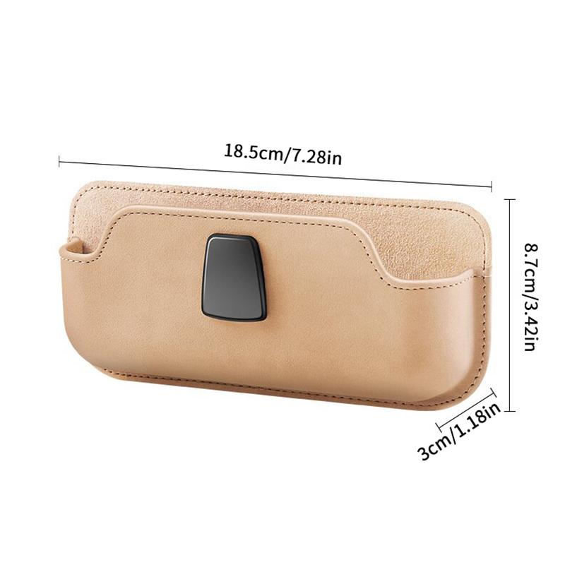 Sunglass Holder For Car, Multi-Functional Stick-On Glasses Storage Box, Seat Gap Organizer With Small Item Storage