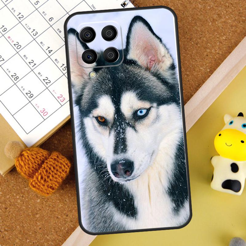 Animal Husky Puppy Case For Samsung Galaxy M15 M35 M55 M33 M21 M31 M16 M36 M56 M53 M13 M12 M32 M52 M14 M34 M54