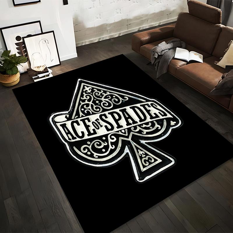Ace of Spades Design Rug Non-slip rug suitable for living room and bedroom sofas