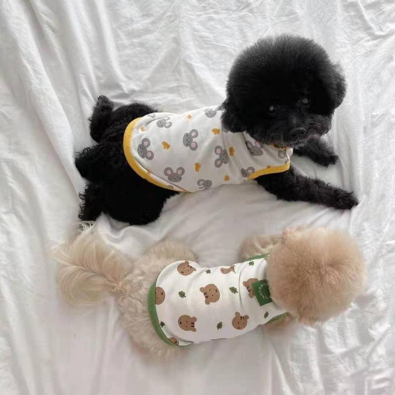 Small, medium, and large dogs, dog vests, teddy than pandas, Pomeranian pet clothes, summer cat thin supplies