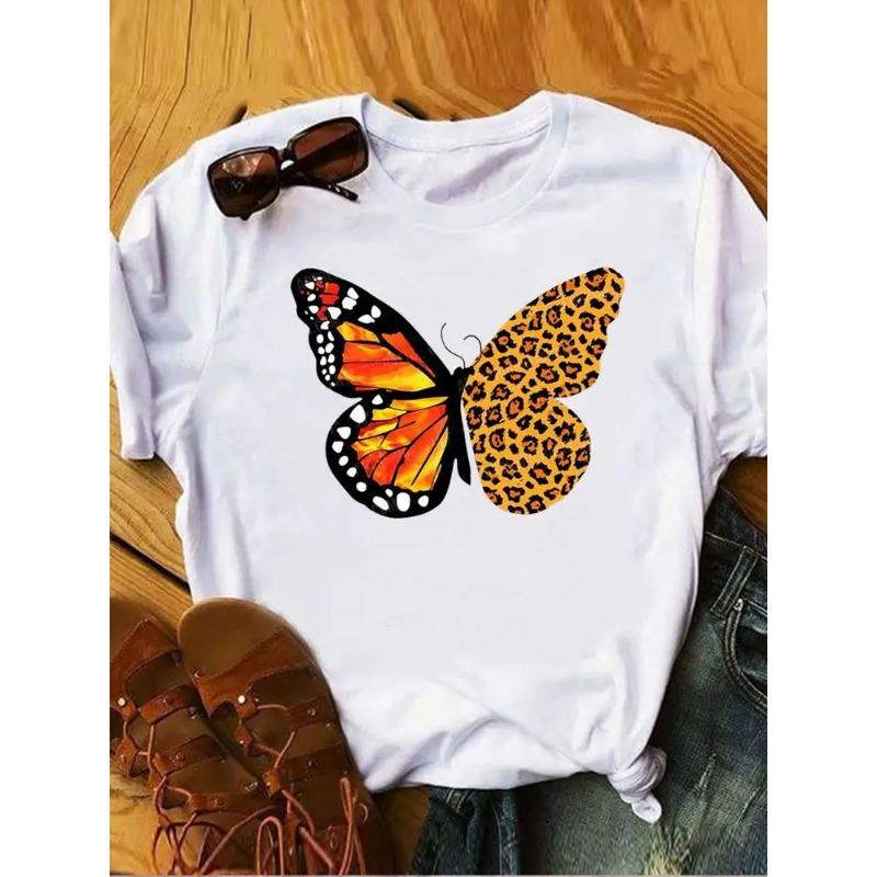 Women Female Graphic Tee Clothes Ladies Peace and Love Vintage Watercolor Summer T Clothing Print Fashion Tshirts Short Sleeve