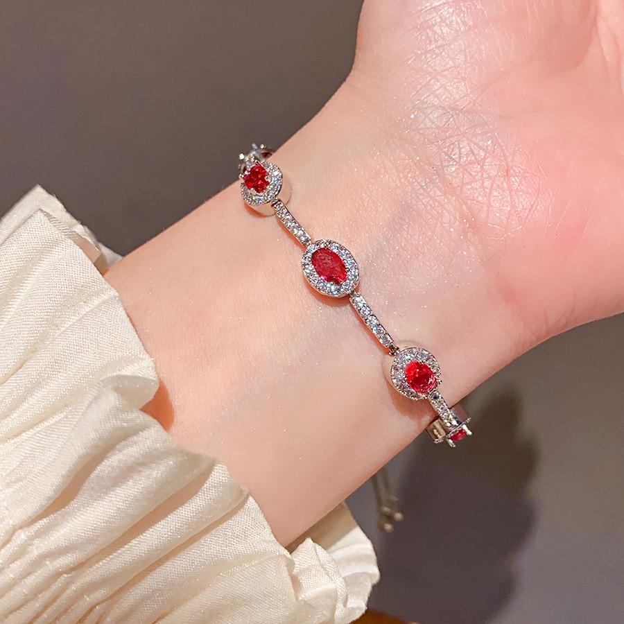 Geometric Zircon Pull Apart Bracelet With Cubic Zirconia For Women Fashion Accessory