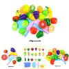 Colorful Kitchen Play Toy Set With Premium Quality Fruit And Vegetable Cutting Pieces
