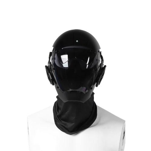 Gutenam Tactical Full Face Mask for Cosplay, Black with Balaclava Included / Airsoft Futuristic Costume Replica Halloween Costume Mask Toy Unisex