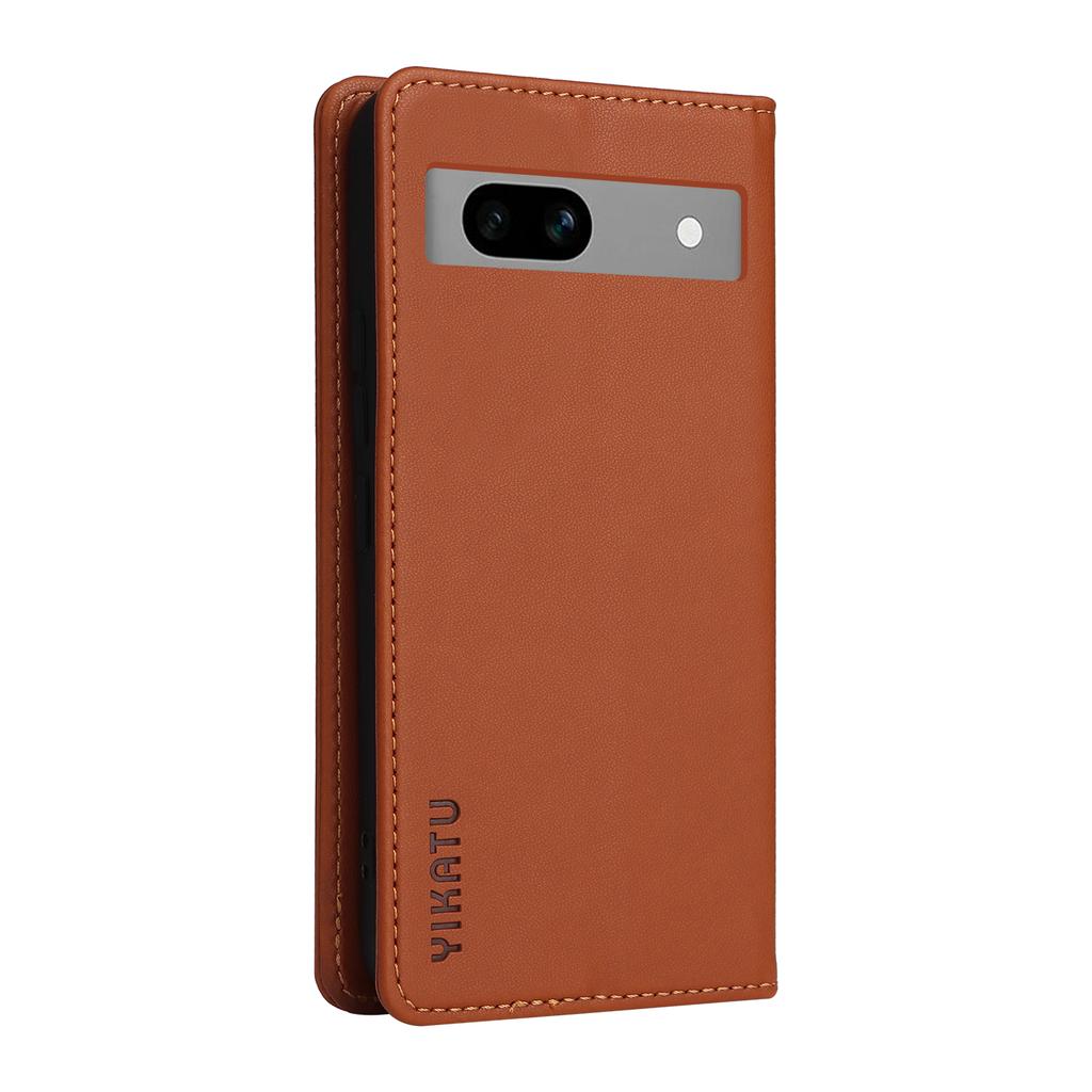 YIKATU YK-001 For Google Pixel 7a Leather Case Magnetic Closure Ultra thin Phone Case