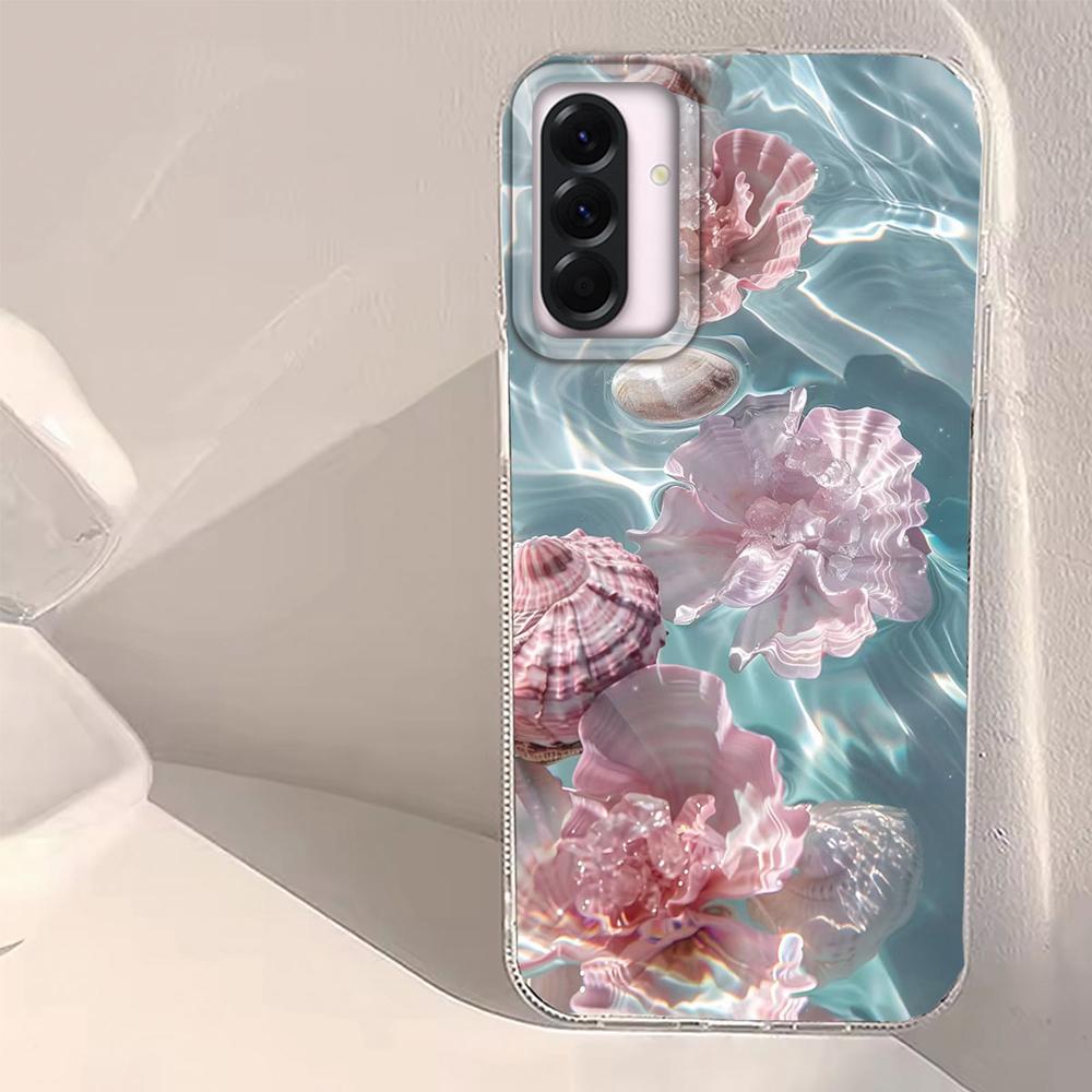 Ocean Pearl Shell Girls Phone Case for Samsung Galaxy A55 A56 A36 A26 A16 A53 A06 A14 A24 A34 A54 A15 A25 A35 A12 A07 A17 Cover