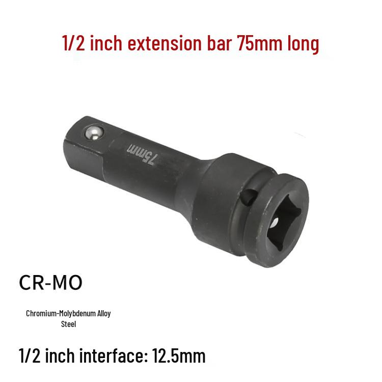 Heavy Duty Small Air Impact Wrench with Large Drive Sockets & Bent Bar Extension