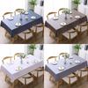 Nappe PVC Épaissie Purecolor Imperméable Non Lavable Nappe de Table Rectangulaire Décoration Intérieure