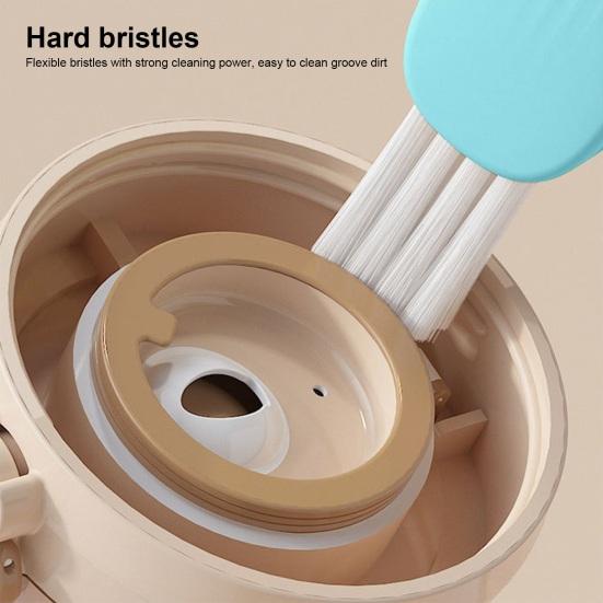 3-In-1 Cup Lid Cleaning Brush Baby Bottle Gap Corner Tight Spaces Scrubbing Brush Home Kitchen Cleaning Tool