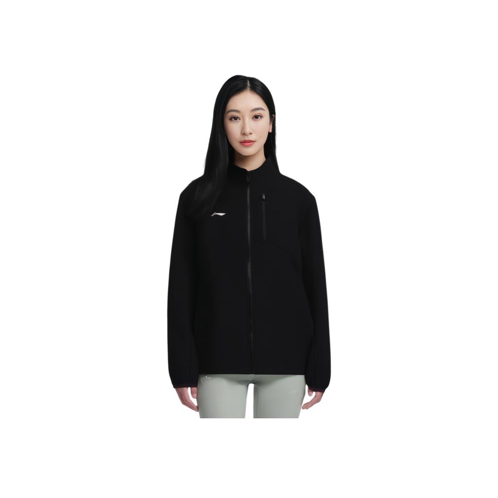Li Ning Einfarbig Reißverschluss Bequem Locker Stehkragen Sportjacke Damenjacken AJDV342-1