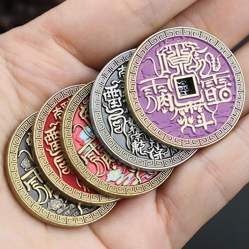 Ancient Chinese Coin Model Mountain Ghost Money Traditional Feng Shui Amulet Of Wealth Leizu Good Luck Coin Hanging Decoration