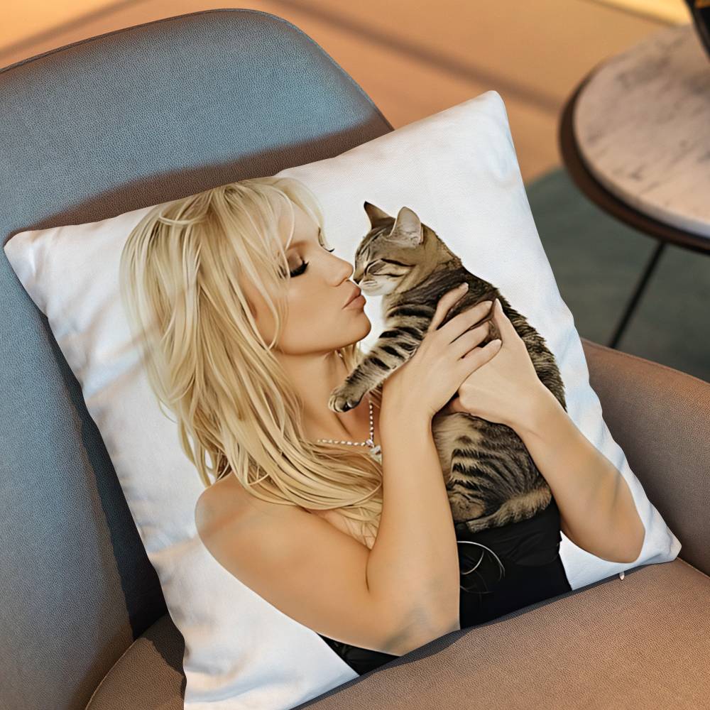 Toxic B Pop Britney Spears Cushion Cover Suitable For Sofa Car Bedroom Office Cushions Decorative Pillow Case