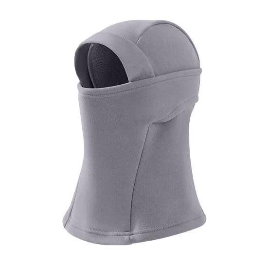 

Зимний однотонный велосипедный шарф, шапка, ветрозащитная вязаная шерстяная цельная шапка-шарф, головной убор для верховой езды на открытом воздухе серый