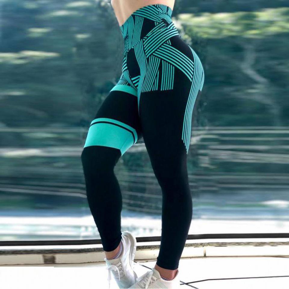 

European & American Digital Print Cross Yoga Pants - Women s Knitting Base Layer Apparel Small