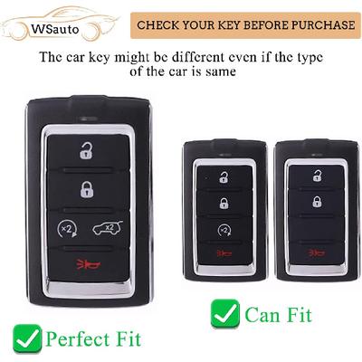 Key Fob Cover with Metal Keychain Compatible with Jeep Grand Cherokee L Gladiator Wagoneer Grand Wagoneer Accessories Soft TPU Protection Case Shell