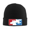 Animal Stylized Hand Silhouette Head Red Blue Unisex Women Unisex Knitted Hat Beanie Pullover Cap Winter Thermal Warm Christma