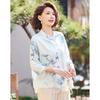 Paster Mid-Aged Women's Chinese Style Floral 3/4 Sleeve Blouse