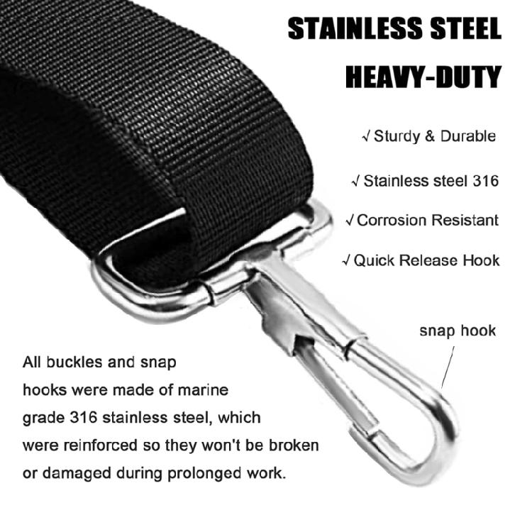 2/4pcs Adjustable Bimini Top Straps with Snap Loop Marine Nylon Top Straps