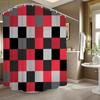 A Bathroom Shower Curtain, Puzzle Competition, Red Festive Shower Curtain, Includes 12 Hooks, 70.87*70.87inch Bathroom Window