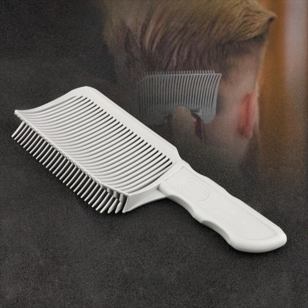 Heat Resistant Fading Comb Plastic Flat Top Hair Cutting Comb Barber Clipper Blending Comb  for Men