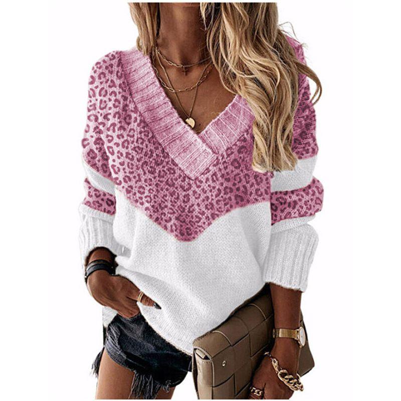 Solid Color Printed V-neck Long Sleeve Top Solid V-neck Long sleeve Top Women