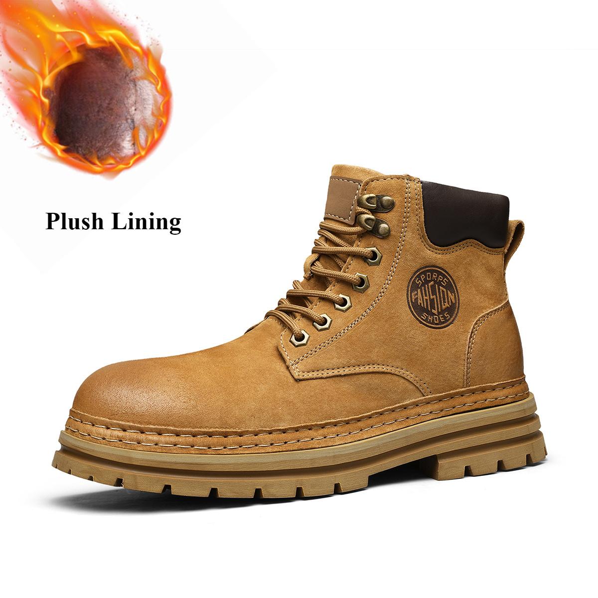 

Мужские высокие короткие зимние ботинки, ботильоны, повседневная обувь из плюша для активного отдыха 42