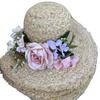 Lafite handmade straw big flower versatile sunshade sun hat women's summer vacation seaside big eaves sun hat