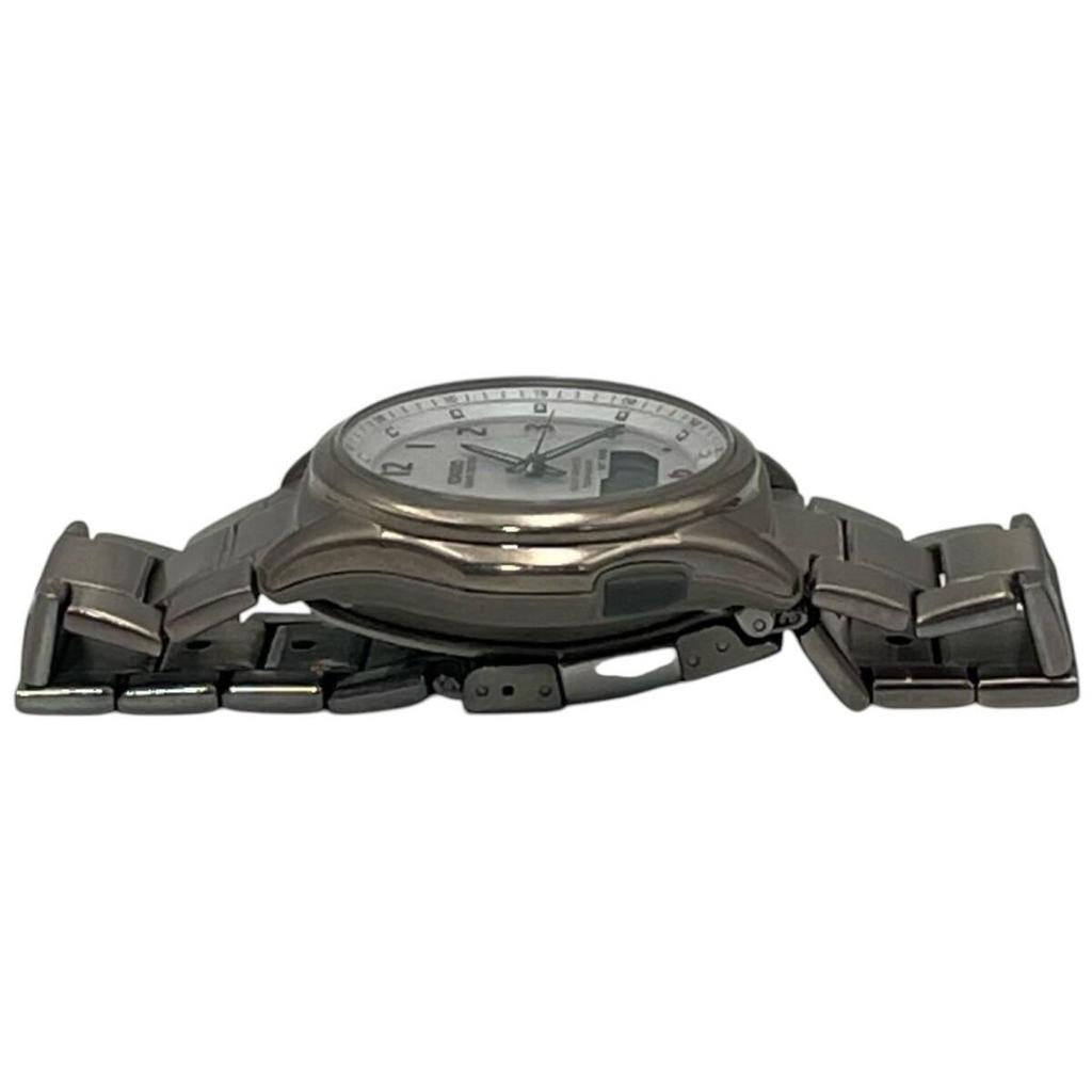 CASIO WAVE CEPTOR White 3 Titanium /Radio-controlled Watch, Radio-controlled Solar, Dial, WVA-M630TDE-7AJF, Hands, [m66]